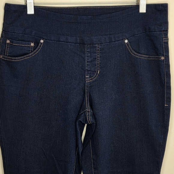 JAG Jeans | Dark Wash Pull-On Waist High Rise Skinny Jeans Size 14 31" Inseam - Picture 2 of 5